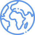 Earth icon representing the planet and its environment.