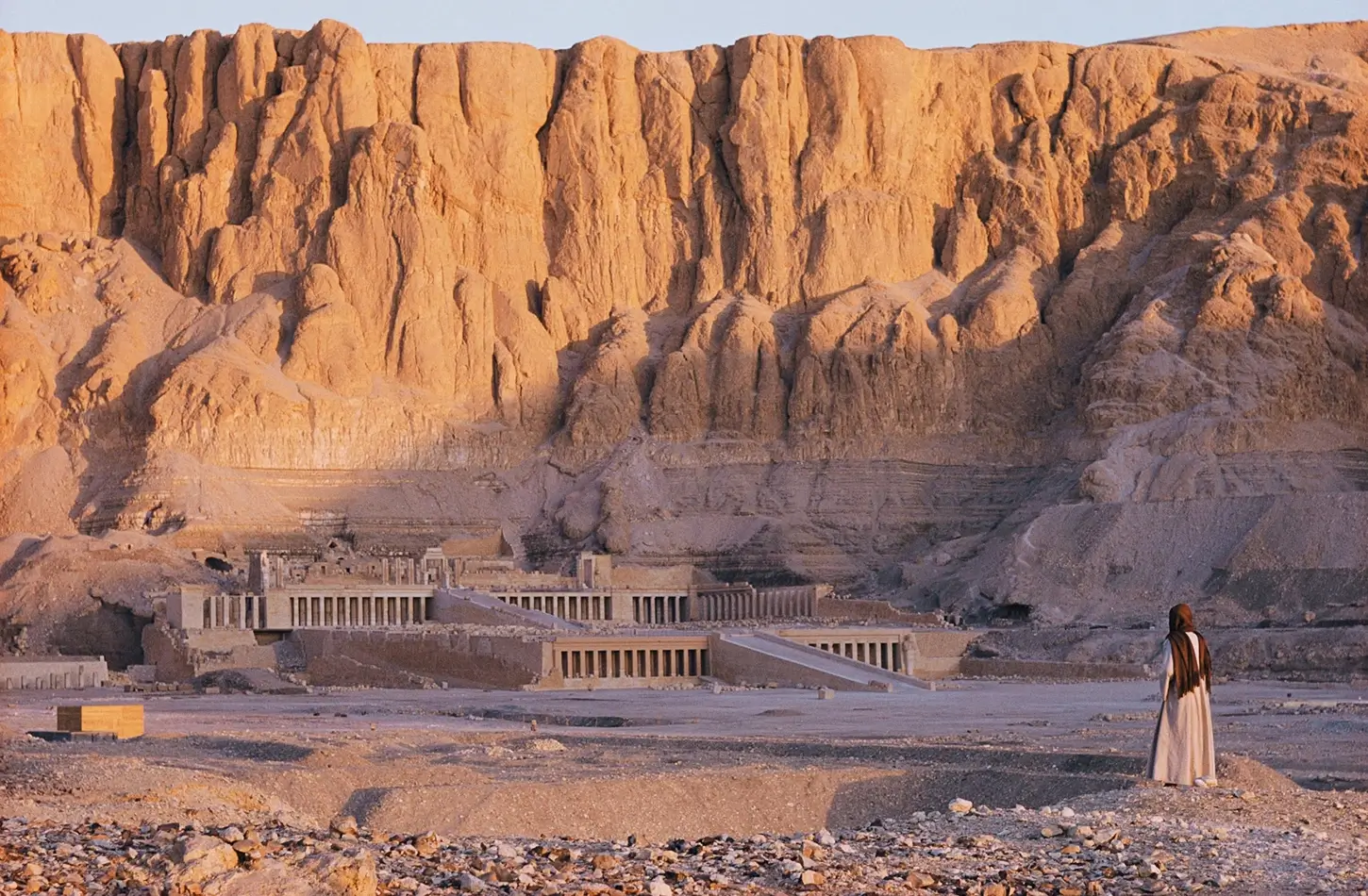 A very beautiful shot from in front of the Temple of Hatshepsut
