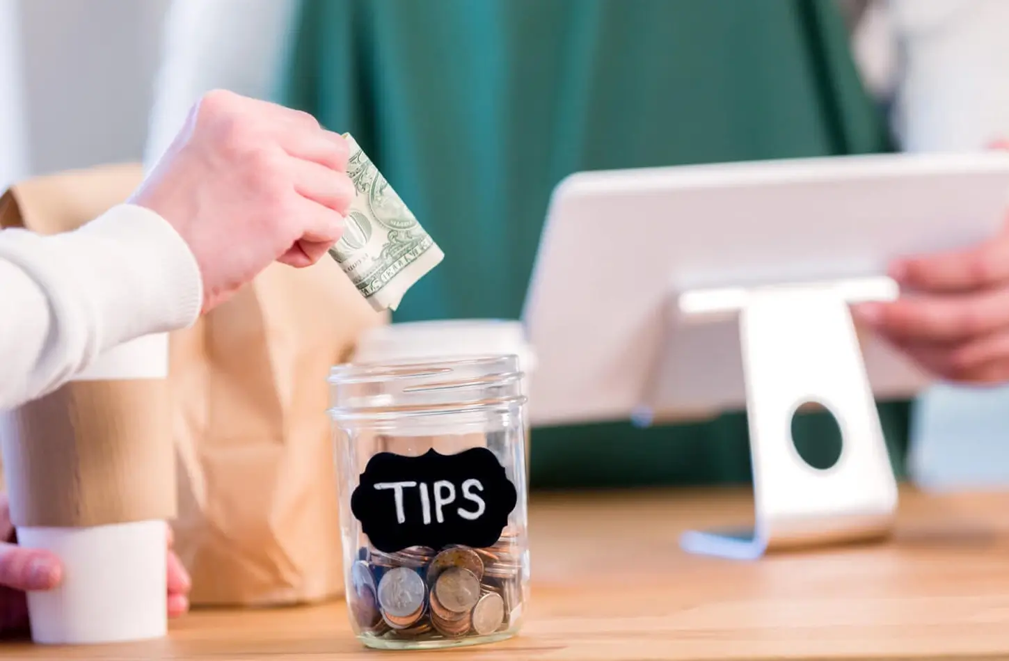 Image showing a tip box on board the cruise ship