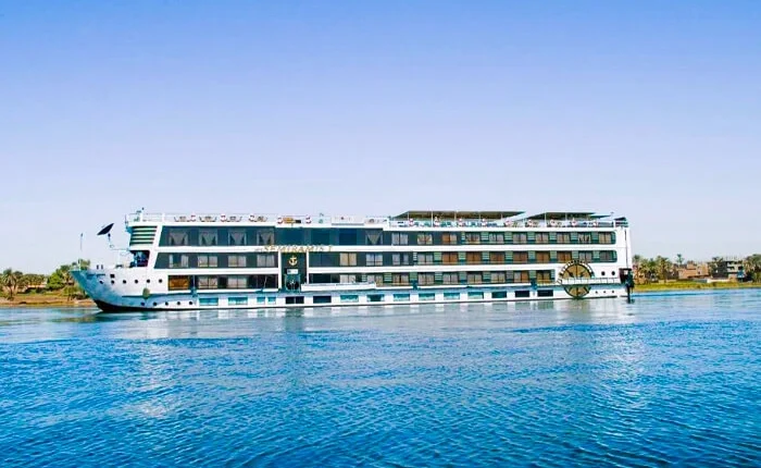 Luxury cruise ship MS Semramis II on the Nile River