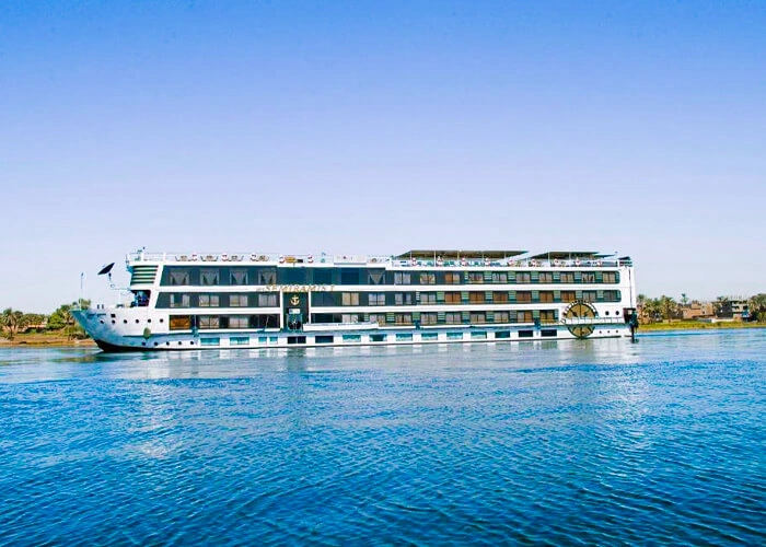 Luxury cruise ship MS Semramis II on the Nile River