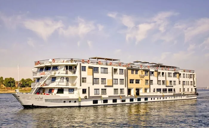 A vibrant field of tulips during a scenic cruise in spring.