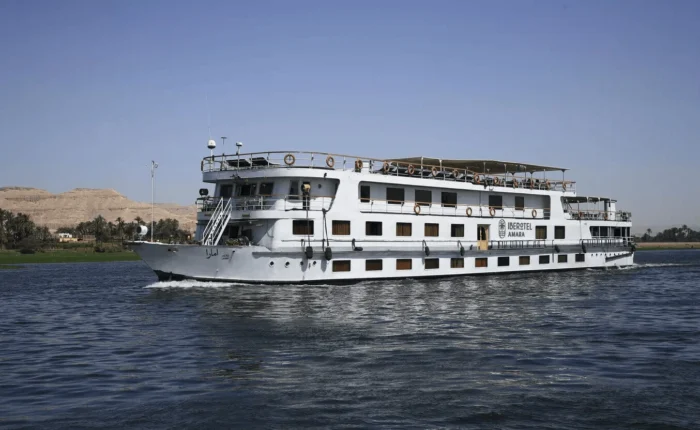 Luxurious Iberotel Amara Nile Cruise ship on the Nile River