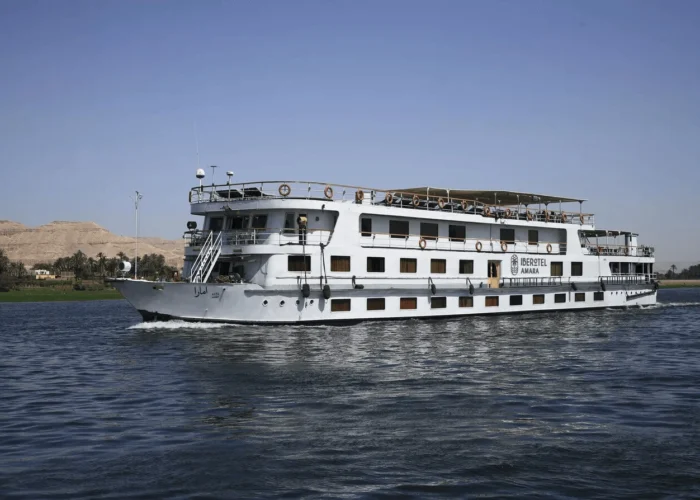 Luxurious Iberotel Amara Nile Cruise ship on the Nile River