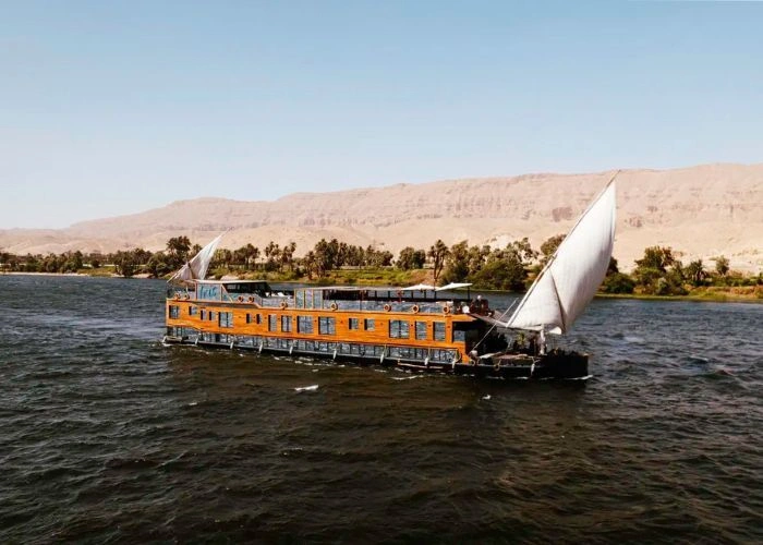 Luxurious Dahabiya cruise on the Nile River.